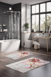 Mijölnir Juego de alfombrillas de baño CT-5213 de 2 piezas Multicolor